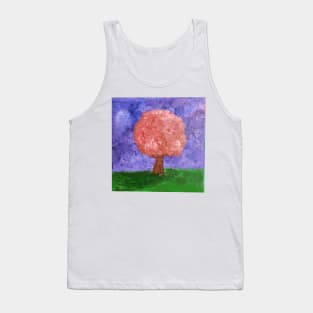 Cherry Blossom Tree Painting Tank Top